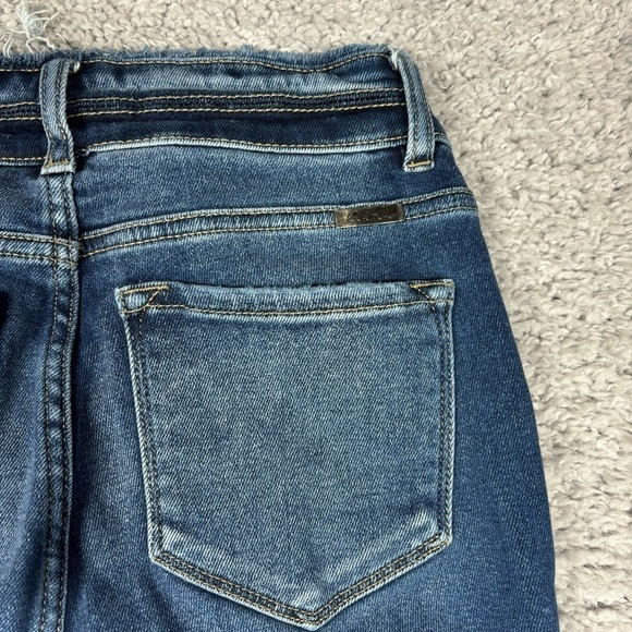 Kancan Jeans Womens 5 Gloria High Rise Ankle Skinny Dark Wash Distressed Holes - Picture 4 of 5